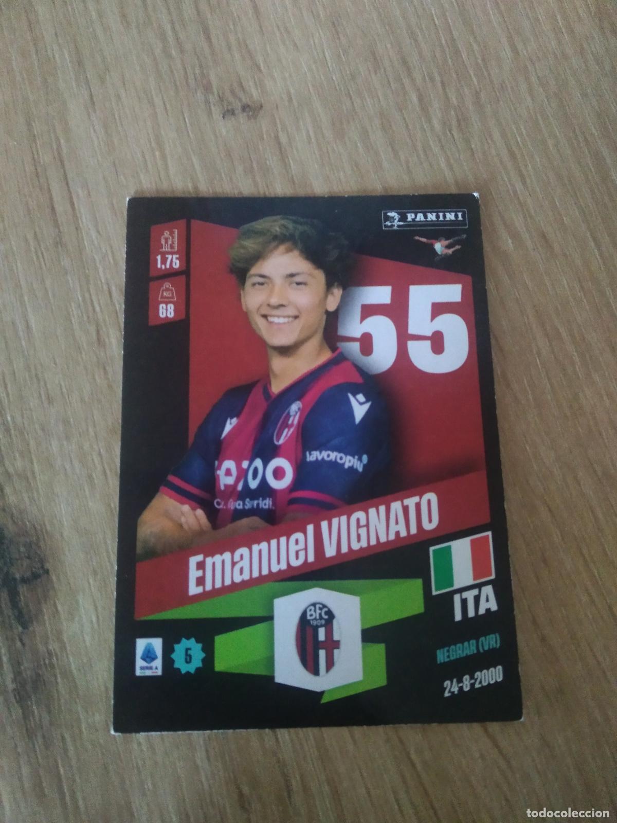 Fu&szlig;ball-Sticker: 51 EMANUEL VIGNATO BOLOGNA CROMO FUTBOL PANINI LIGA ITALIA 22-23 CALCIATORI 2022-2023