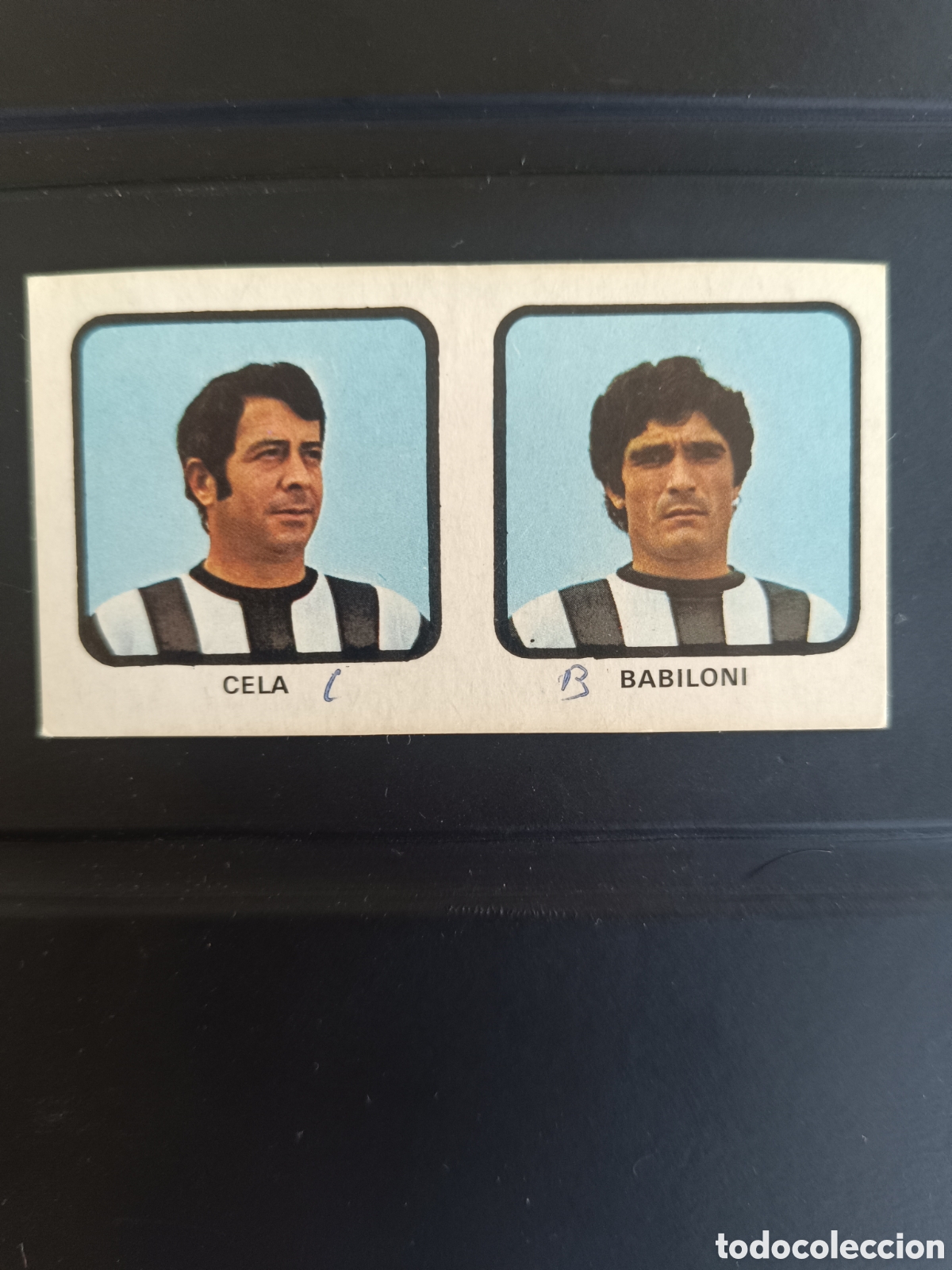 Fu&szlig;ball-Sticker: Ruiz Romero 74 75 Castell&oacute;n CELA BABILONI NUNCA PEGADO
