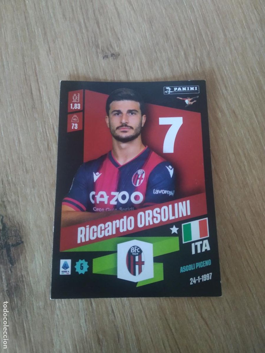 Fu&szlig;ball-Sticker: 53 RICCARDO ORSOLINI BOLOGNA CROMO FUTBOL PANINI LIGA ITALIA 22-23 CALCIATORI 2022-2023