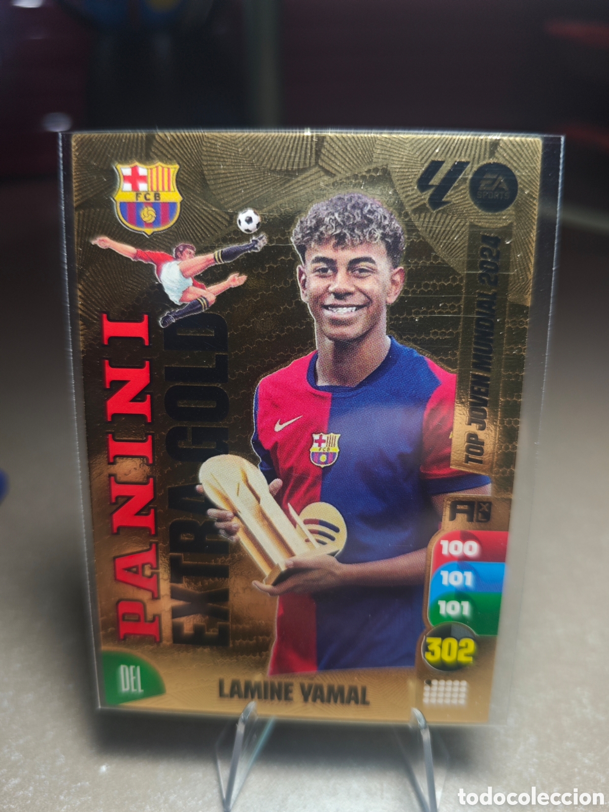 Fu&szlig;ball-Sticker: Adrenalyn 2024 2025 / 24 25 Lamine Yamal Panini Extra Gold Barcelona