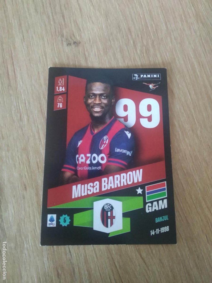 Fu&szlig;ball-Sticker: 55 MUSA BARROW BOLOGNA CROMO FUTBOL PANINI LIGA ITALIA 22-23 CALCIATORI 2022-2023