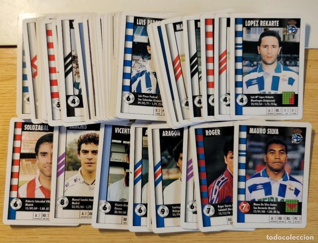 Cromos de F&uacute;tbol: BARAJA FUTBOL SUPER GOL MARCA 55 NAIPES CARTAS FOURNIER LIGA 1995 REAL MADRID ZARAGOZA FC BARCELONA