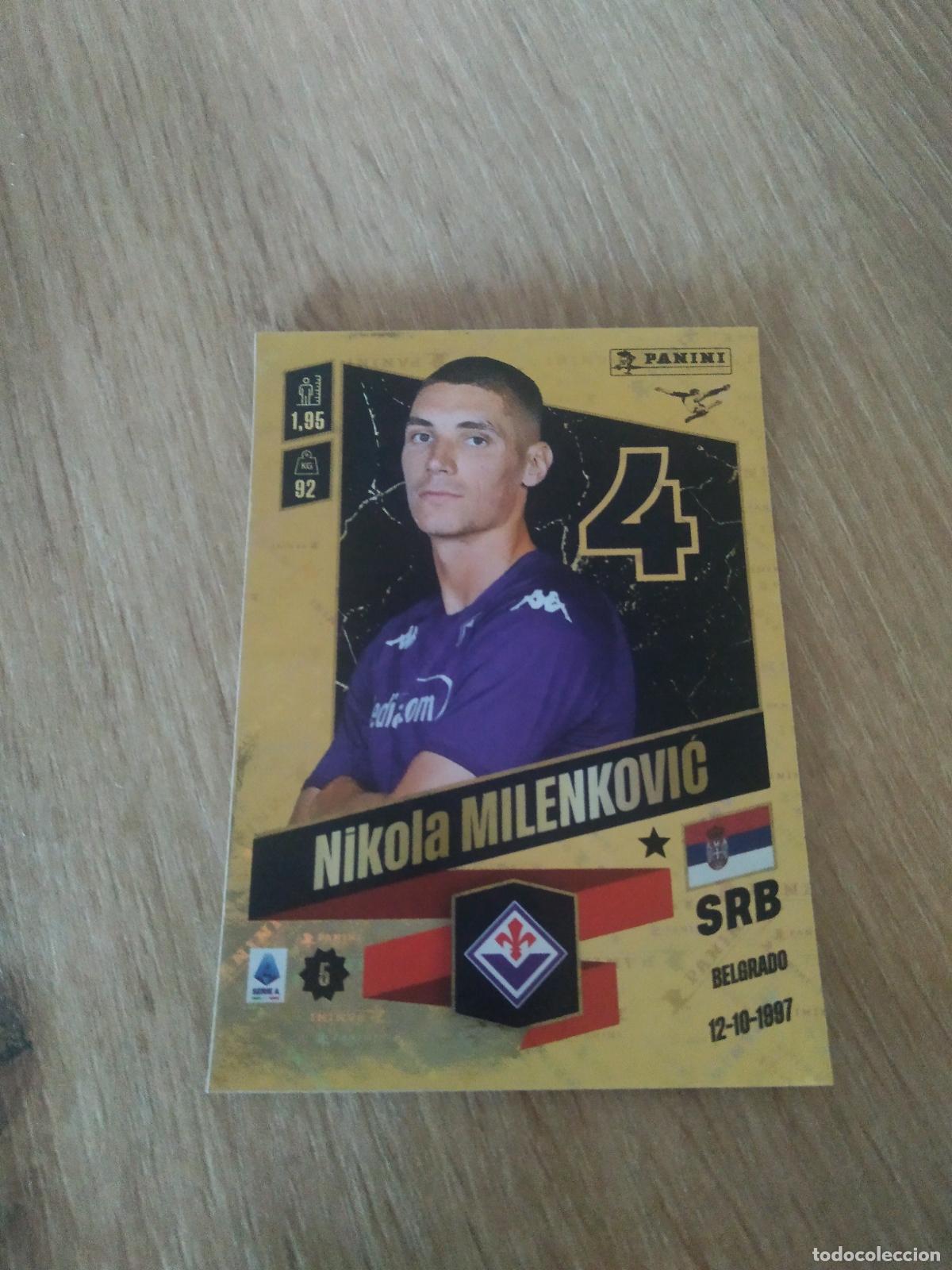 Cromos de F&uacute;tbol: 122 NIKOLA MILENKOVIC UPGRADE FIORENTINA CROMO FUTBOL PANINI LIGA ITALIA 22-23 CALCIATORI 2022-2023