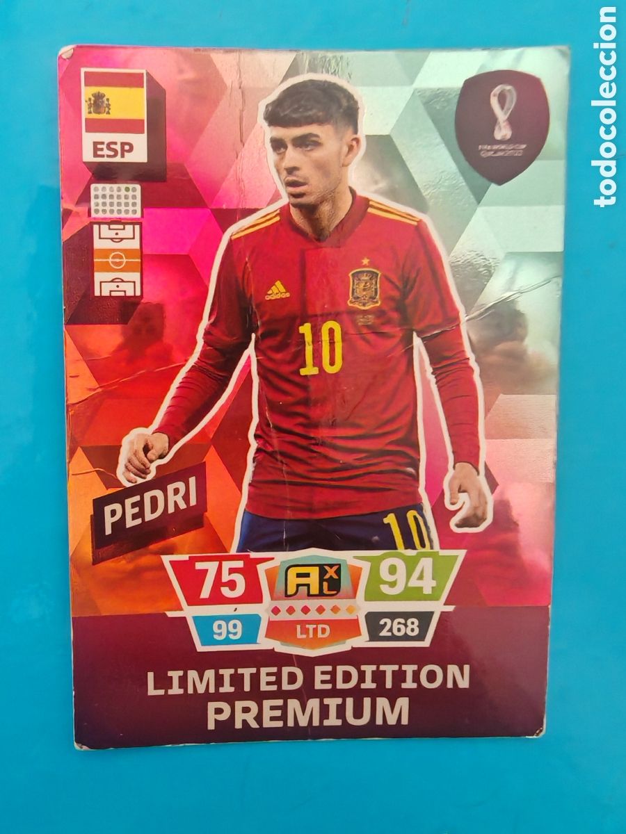 Figurine di Calcio: Pedri Limited Edition Premium Adrenalyn fifa world cup Qatar 2022