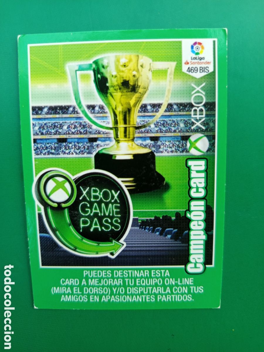 Figurine di Calcio: ❇️ CROMO ⚽ CAMPE&Oacute;N CARD XBOX 469 BIS 18 19 2018 2019 ADRENALYN XL PANINI ❇️