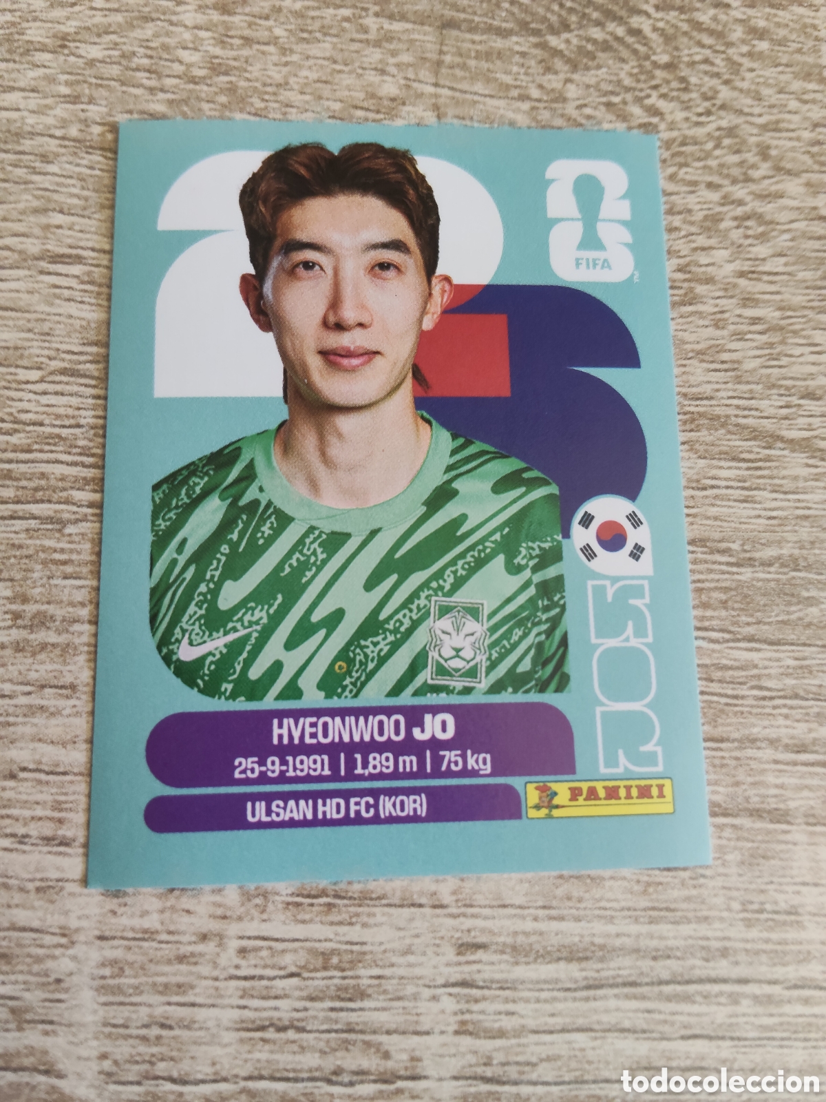 Cromos de F&uacute;tbol: Panini mundial 2026 KOR 2 Hyeonwoo Jo Corea del Sur