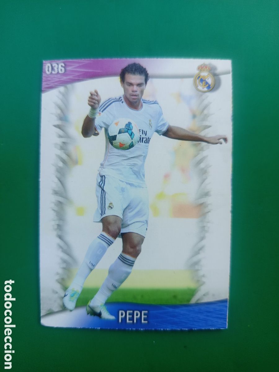 Cromos de F&uacute;tbol: ❇️ CROMO CARD ⚽ PEPE REAL MADRID 36 FICHAS LIGA QUIZ GAME 2014 13 14 2013 2014 MUNDICROMO ❇️