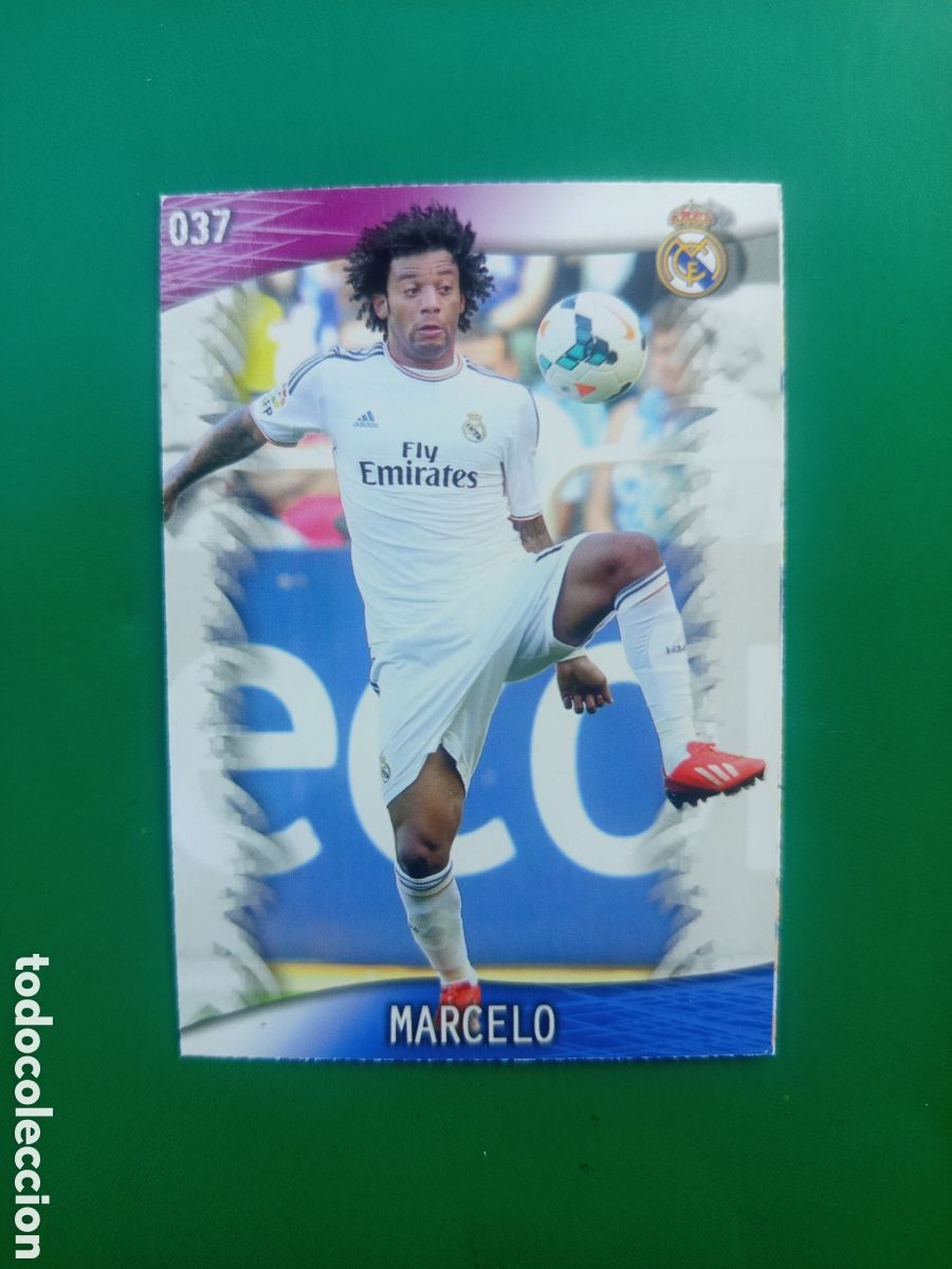 Cromos de F&uacute;tbol: ❇️ CROMO CARD ⚽ MARCELO REAL MADRID 37 FICHAS LIGA QUIZ GAME 2014 13 14 2013 2014 MUNDICROMO ❇️