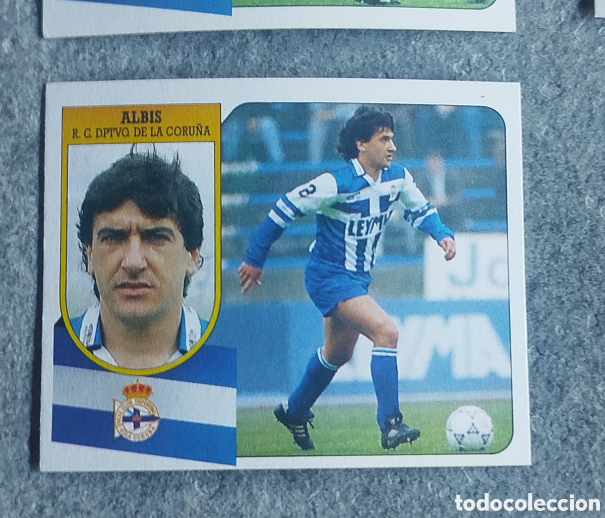 Football Stickers: ALBIS DEPORTIVO CORU&Ntilde;A LIGA 91 92 1991 1992 EDICIONES ESTE SIN PEGAR NUNCA PEGADO CARTON CROMO