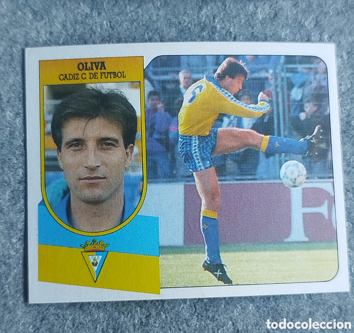 Cromos de F&uacute;tbol: OLIVA CADIZ CLUB FUTBOL LIGA 91 92 1991 1992 EDICIONES ESTE SIN PEGAR NUNCA PEGADO CARTON CROMO