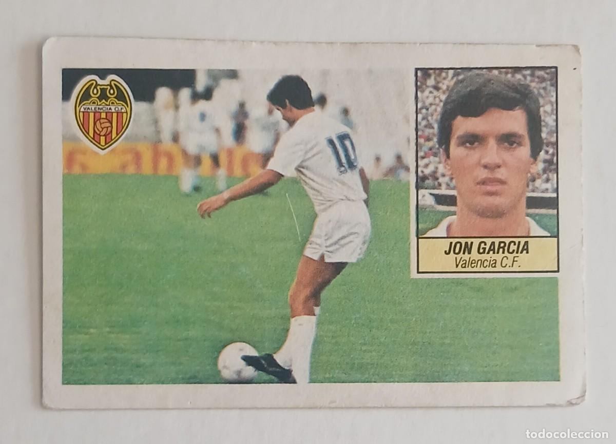 Football Stickers: &Uacute;LTIMO FICHAJE n&ordm; 37 JON GARC&Iacute;A VALENCIA EDICIONES ESTE LIGA 84-85. Nuevo y sin pegar.