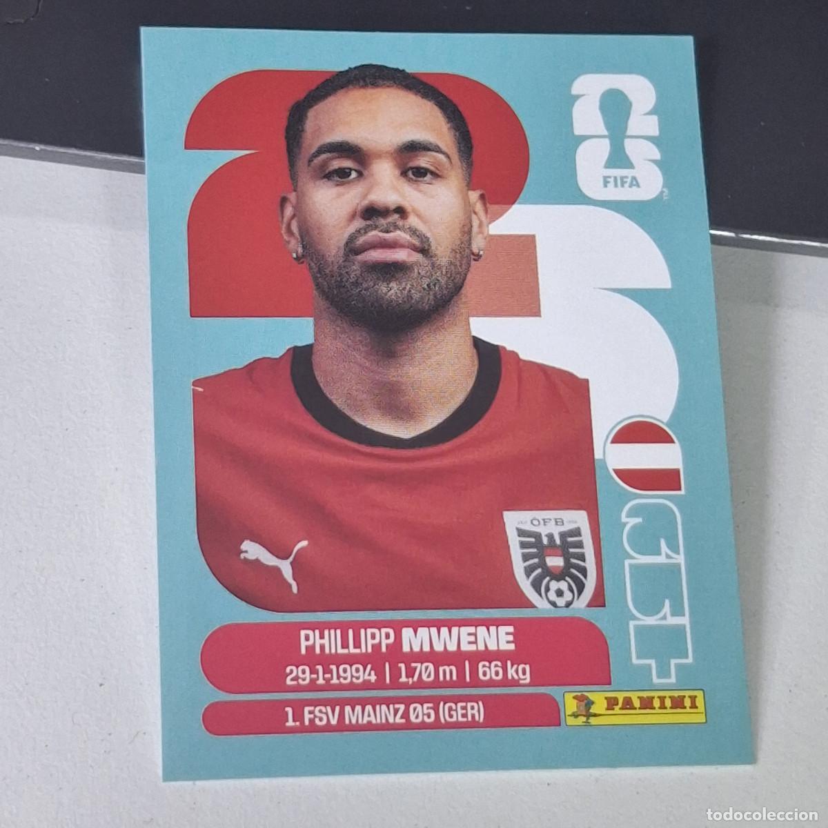 Football Stickers: B28 AUT8 PHILLIPP MWENE 8 AUSTRIA AUT MUNDIAL FIFA WORLD CUP 2026 STICKER PANINI