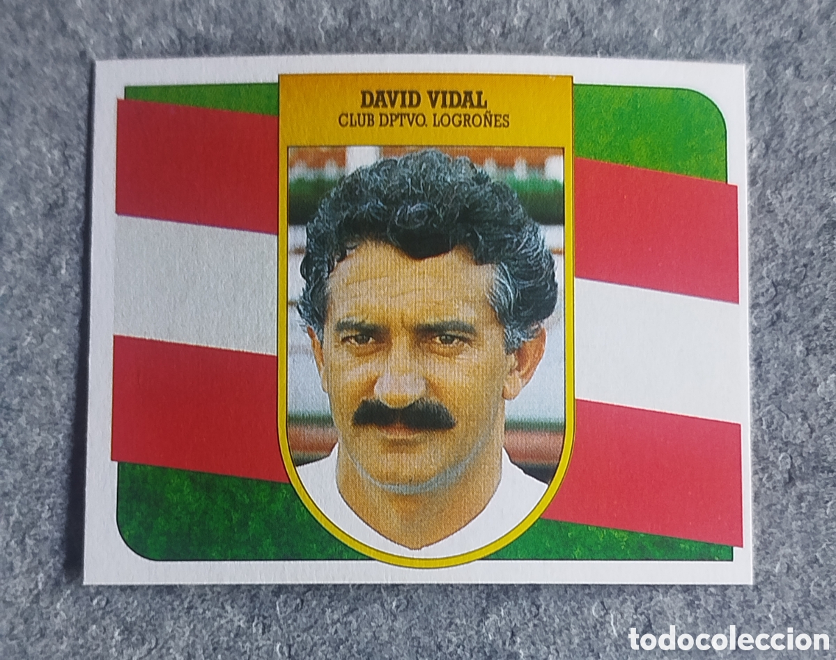 Football Stickers: DAVID VIDAL LOGRO&Ntilde;&Eacute;S LIGA 91 92 1991 1992 EDICIONES ESTE SIN PEGAR NUNCA PEGADO CARTON CROMO