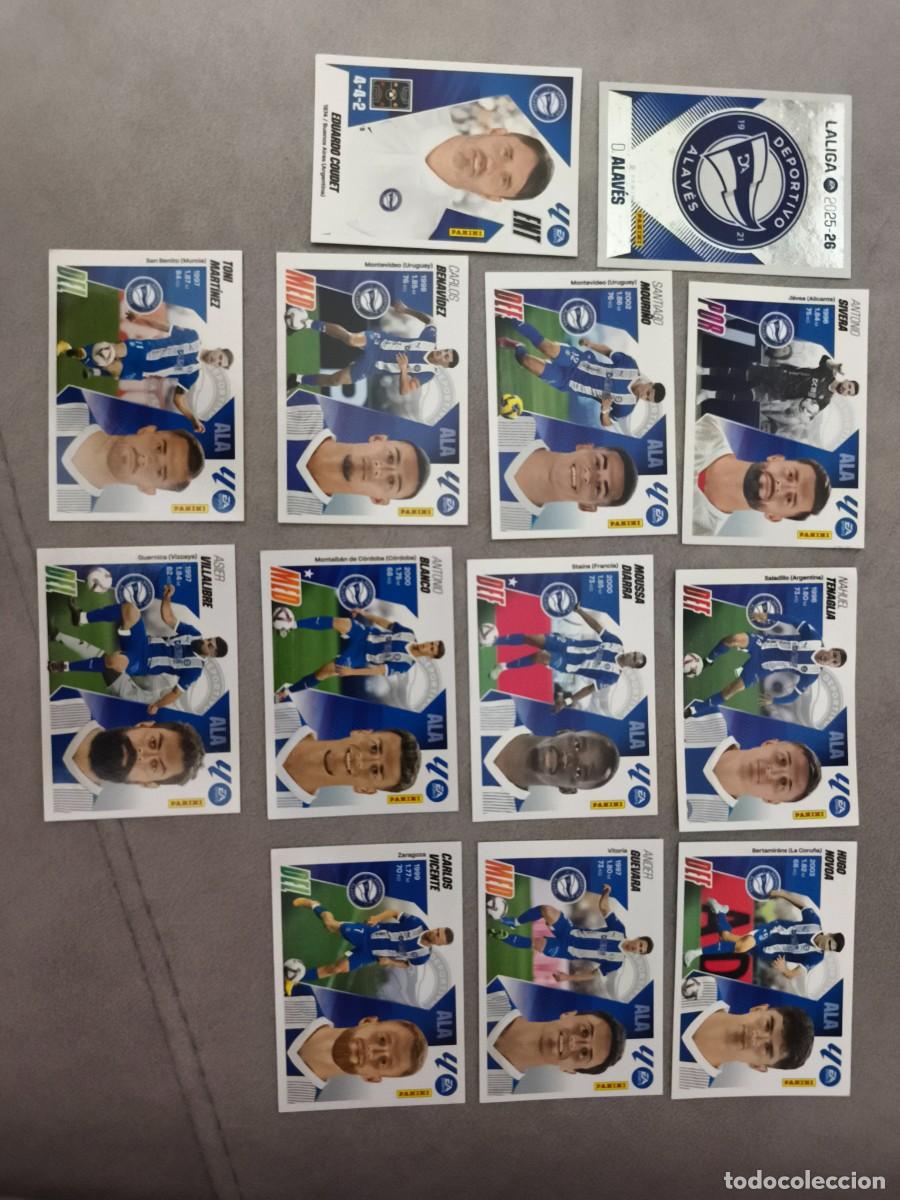 Football Stickers: Lote de 13 cromos Alaves Liga Este 2025-20