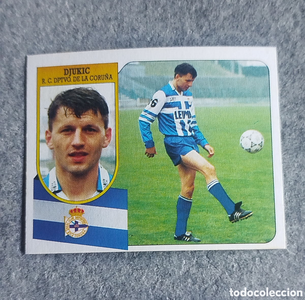 Cartes &agrave; collectionner de Football: DJUKIC DEPORTIVO CORU&Ntilde;A LIGA 91 92 1991 1992 EDICIONES ESTE SIN PEGAR NUNCA PEGADO CARTON CROMO