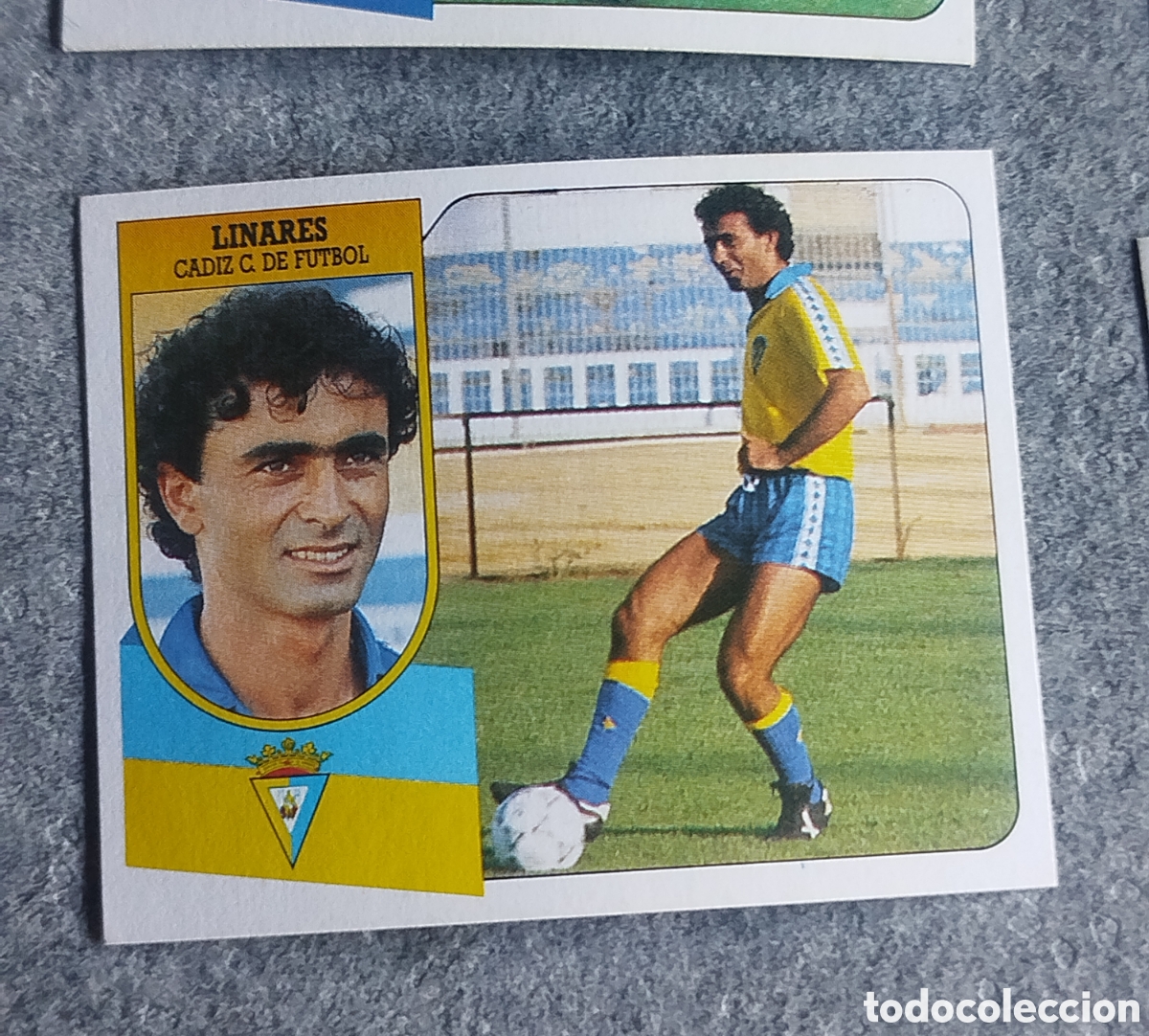 Cartes &agrave; collectionner de Football: LINARES CADIZ CLUB FUTBOL LIGA 91 92 1991 1992 EDICIONES ESTE SIN PEGAR NUNCA PEGADO CARTON CROMO