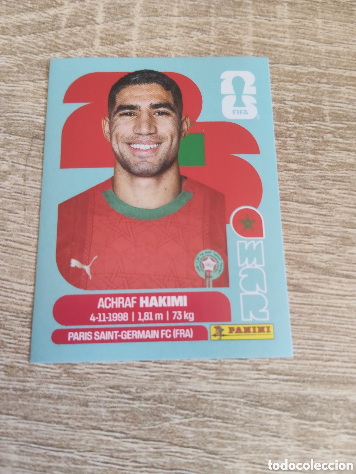 Cromos de F&uacute;tbol: Panini mundial 2026 MAR 4 Achraf Hakimi Marruecos