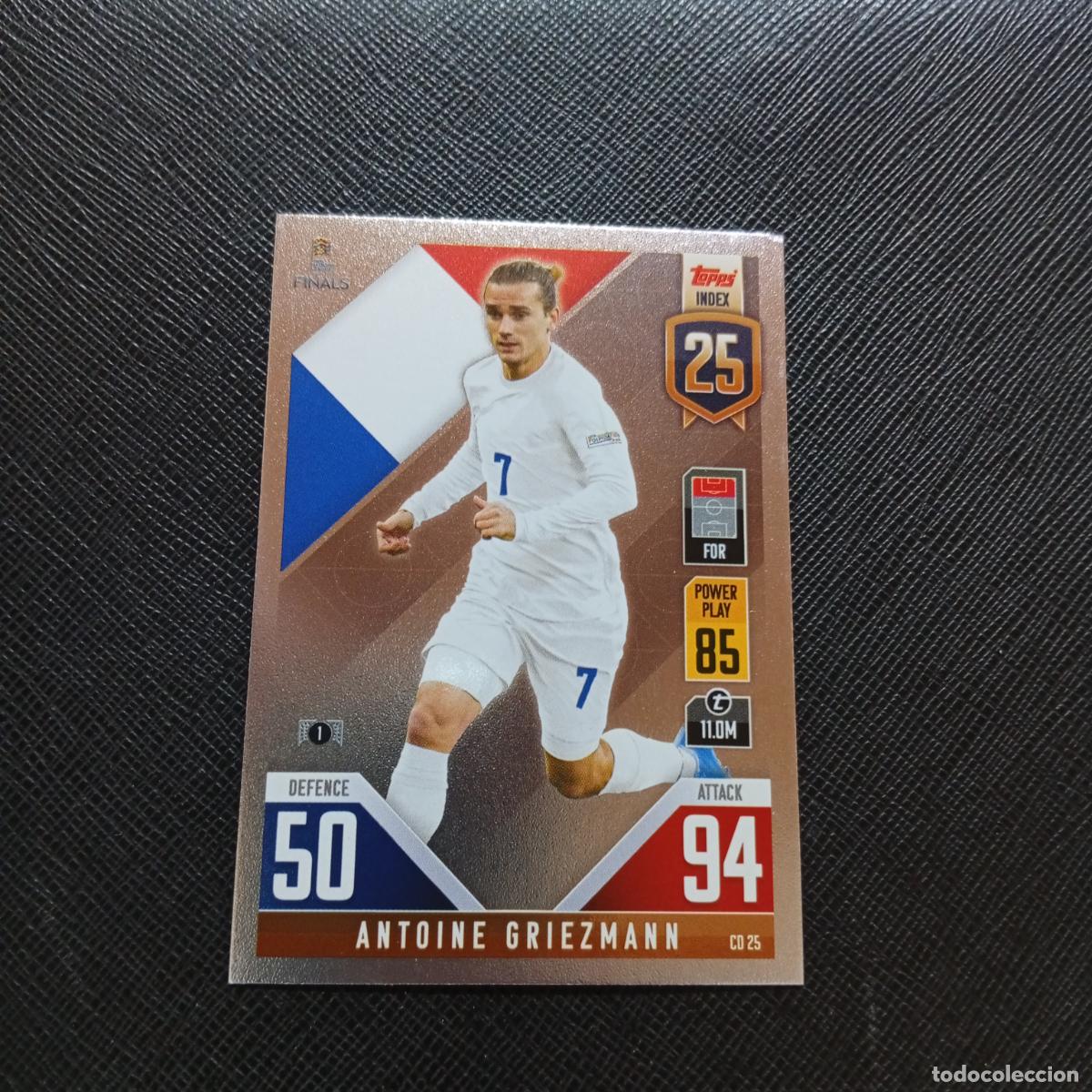 Football Stickers: GRIEZMANN FRANCIA TOPPS MATCH ATTAX ROAD TO FINALS UEFA NATIONS LEAGUE 2022 - A185 PG91