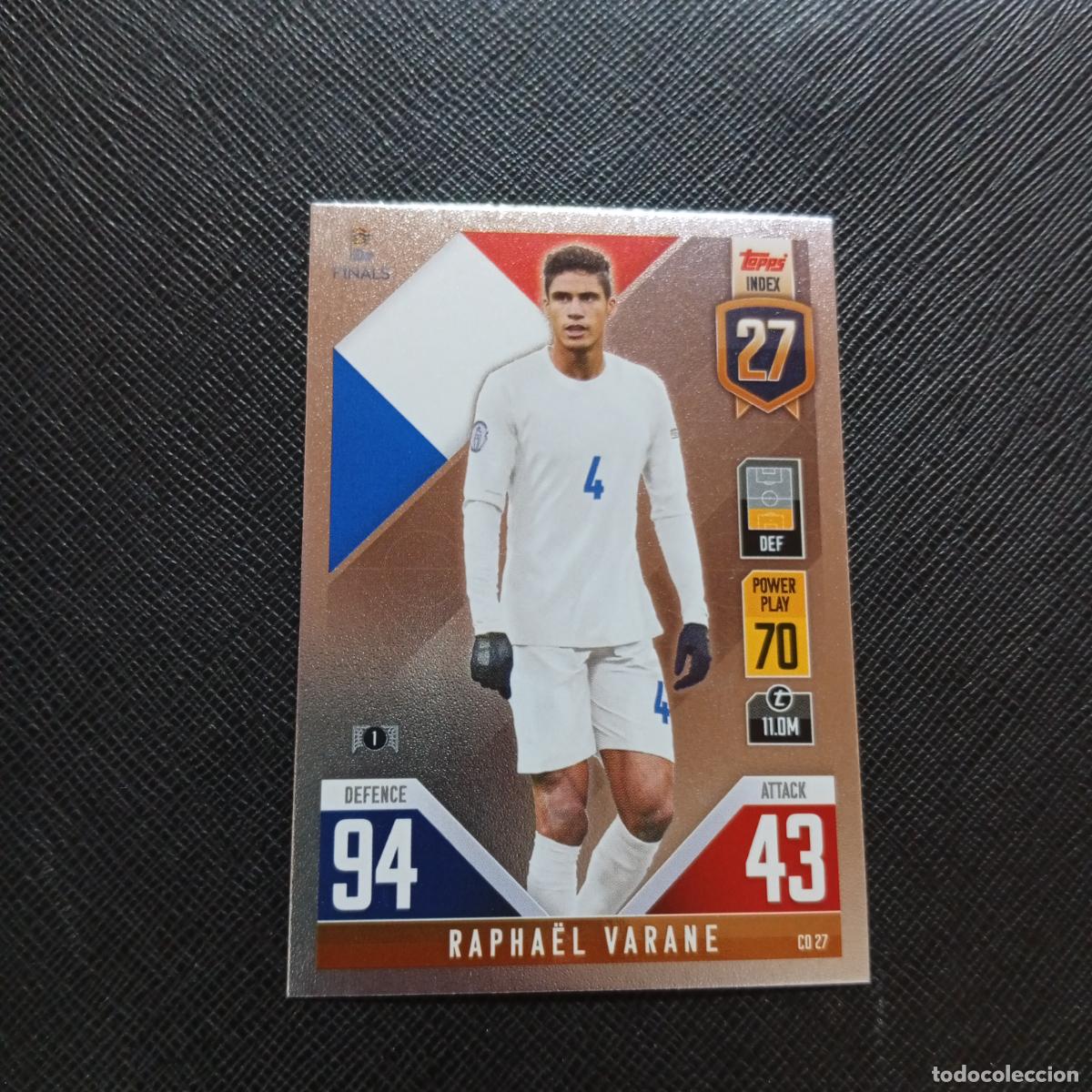 Cromos de f&uacute;tbol: VARANE FRANCIA TOPPS MATCH ATTAX ROAD TO FINALS UEFA NATIONS LEAGUE 2022 - A185 PG100