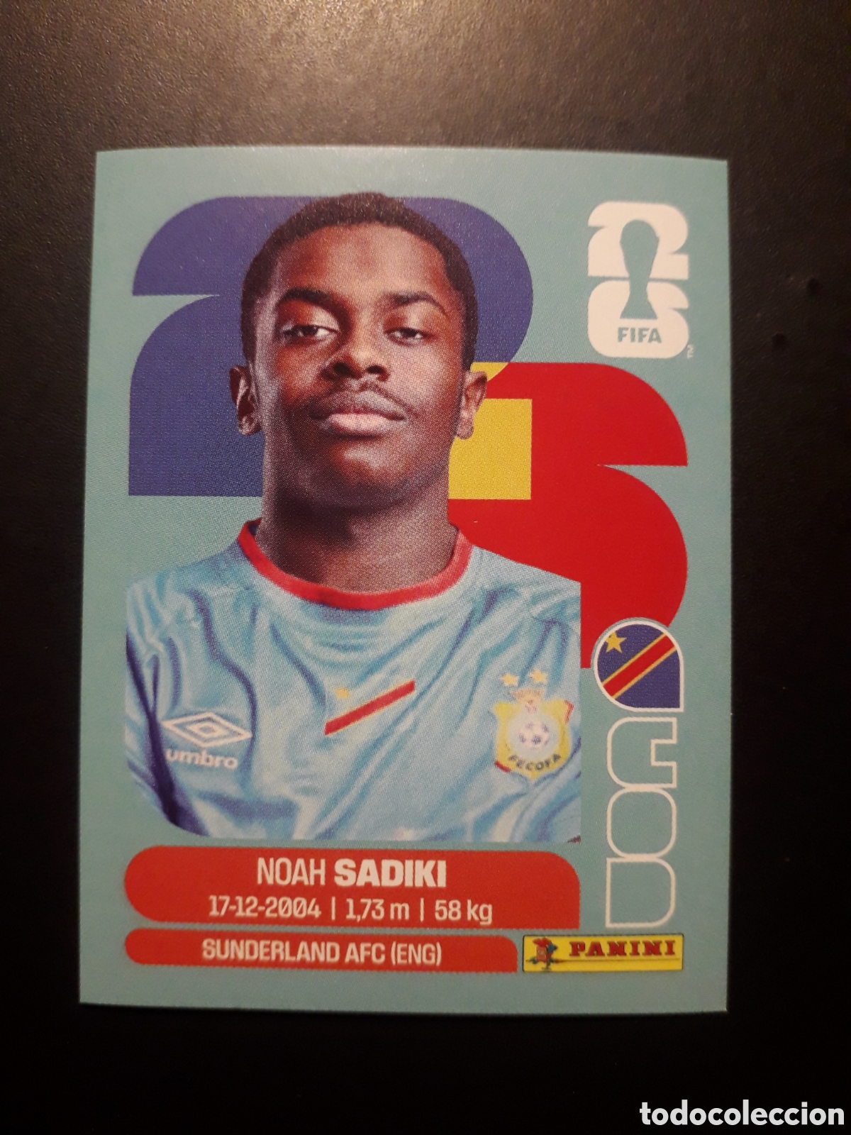 Cromos de Futebol: SADIKI CONGO COD 12 MUNDIAL F&Uacute;TBOL 2026 FIFA WORLD CUP PANINI SIN PEGAR PEDIDO M&Iacute;NIMO 3&euro;