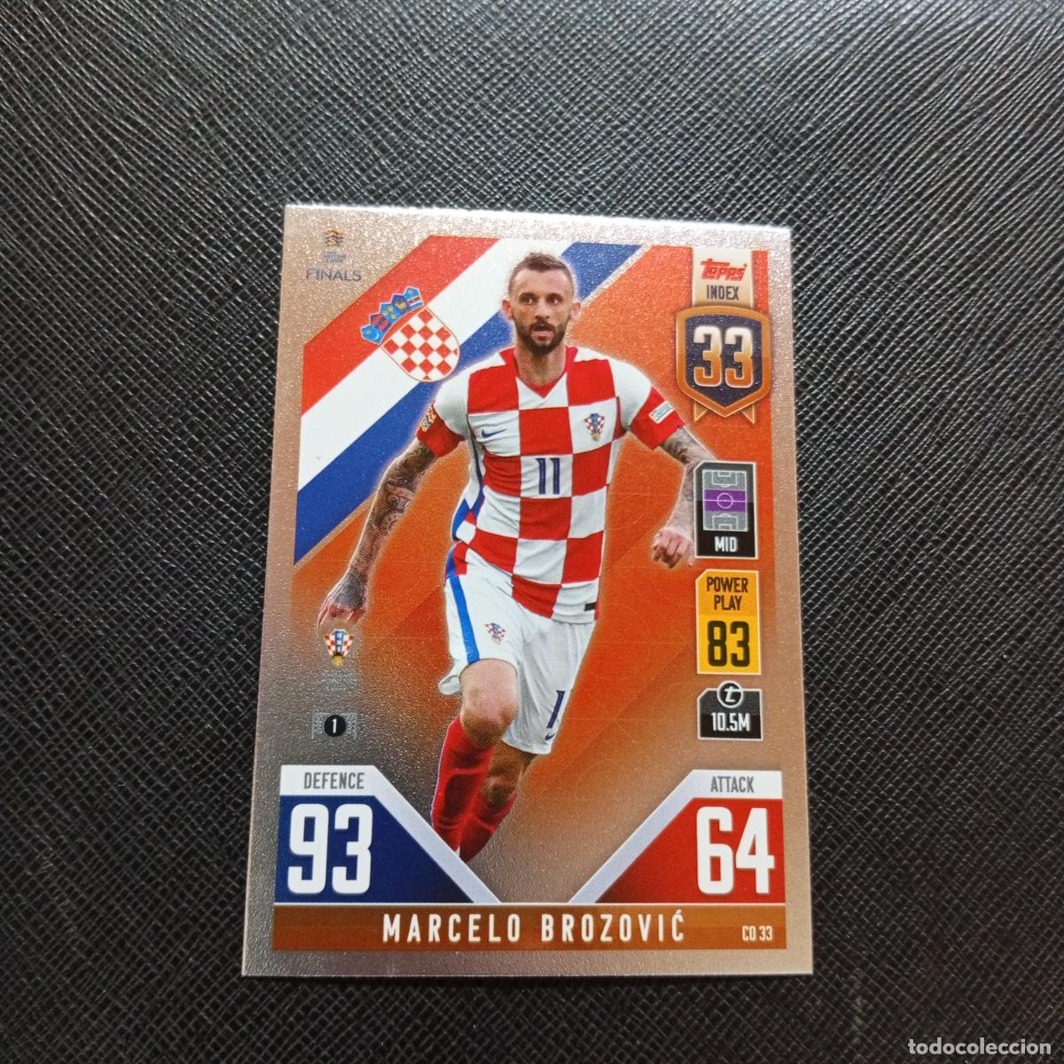 Cromos de F&uacute;tbol: BROZOVIC CROACIA TOPPS MATCH ATTAX ROAD TO FINALS UEFA NATIONS LEAGUE 2022 - A185 PG136