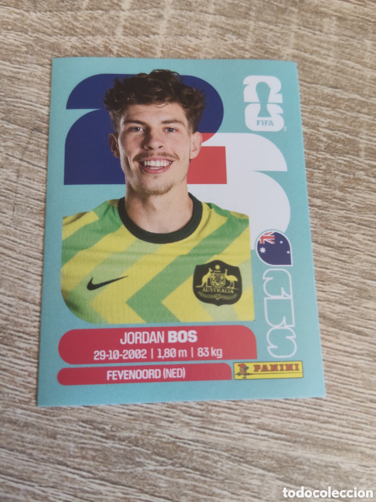 Fu&szlig;ball-Sticker: Panini mundial 2026 AUS 6 Jordan Bos Australia
