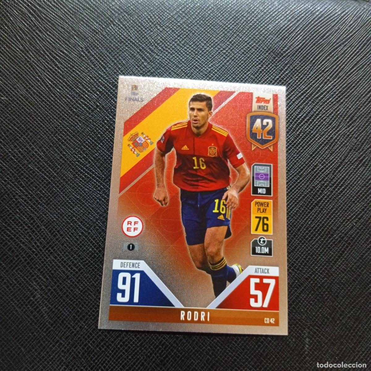 Fu&szlig;ball-Sticker: RODRI ESPA&Ntilde;A TOPPS MATCH ATTAX ROAD TO FINALS UEFA NATIONS LEAGUE 2022 - A185 PG253
