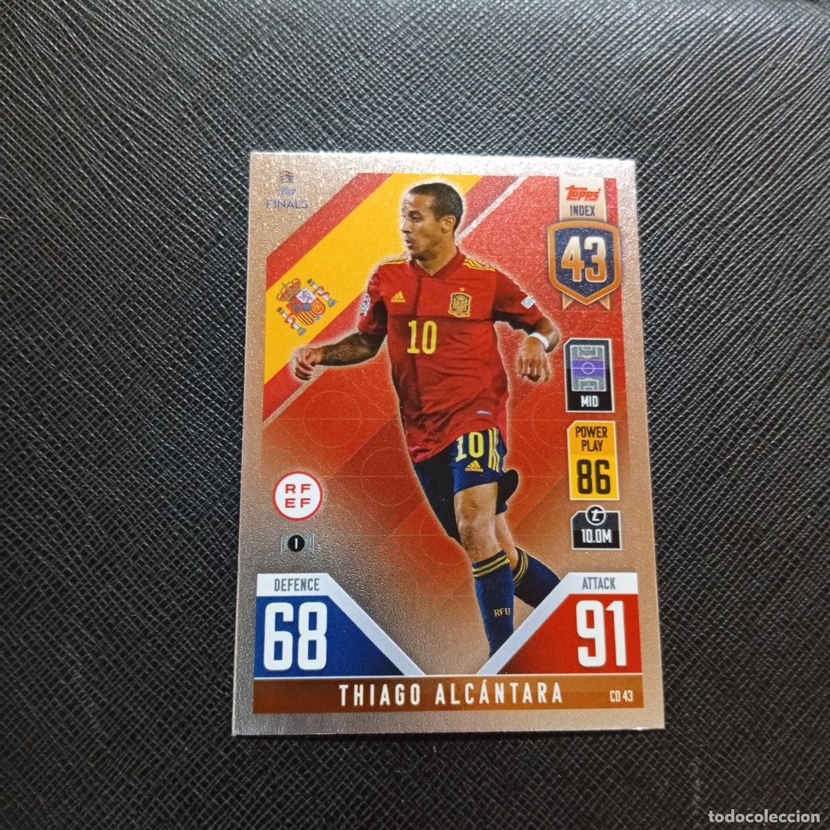 Fu&szlig;ball-Sticker: THIAGO ALCANTARA ESPA&Ntilde;A TOPPS MATCH ATTAX ROAD TO FINALS UEFA NATIONS LEAGUE 2022 - A185 PG262