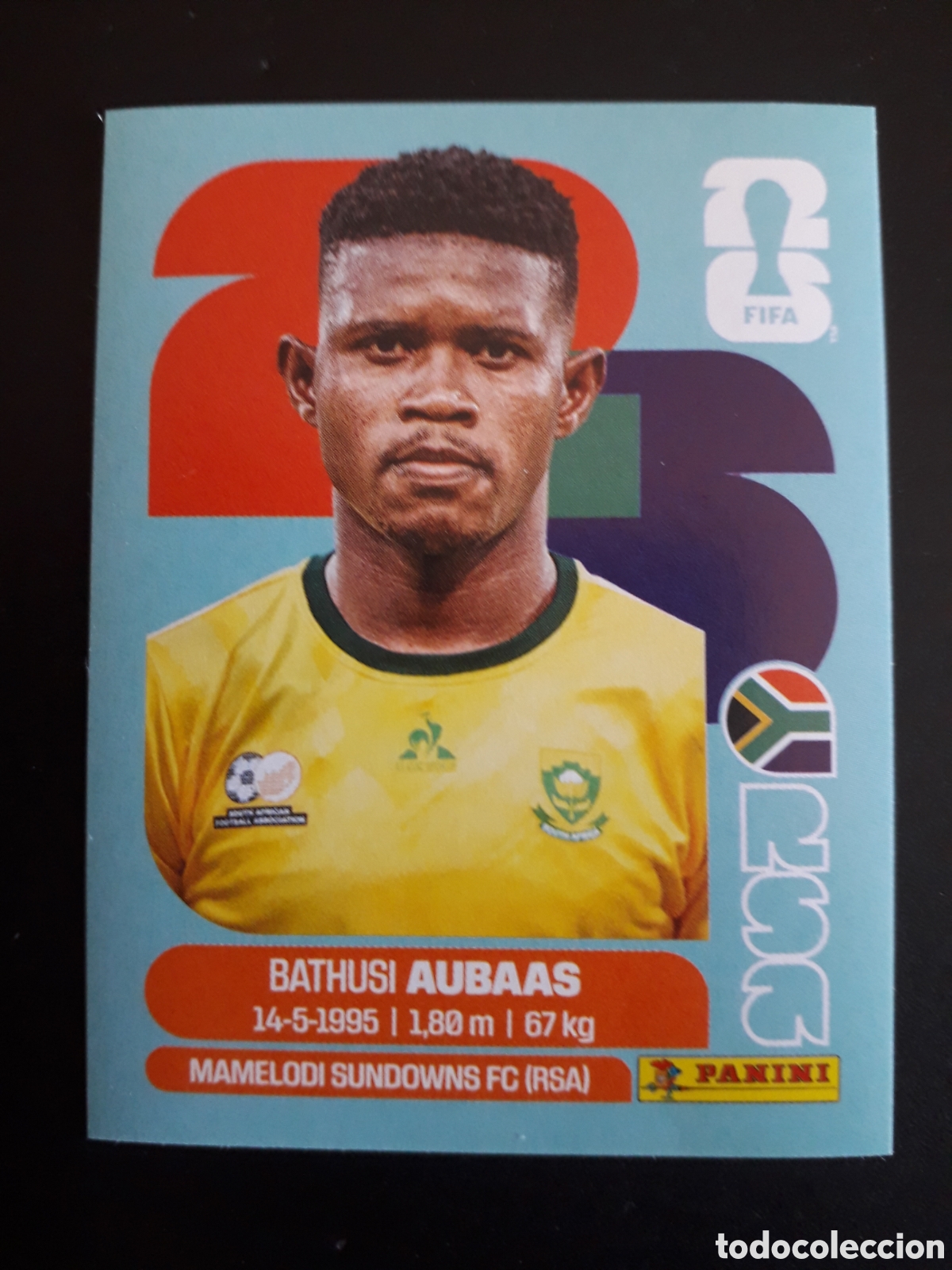 Cromos de F&uacute;tbol: AUBAAS SUD&Aacute;FRICA RSA 14 MUNDIAL F&Uacute;TBOL 2026 FIFA WORLD CUP PANINI SIN PEGAR PEDIDO M&Iacute;NIMO 3&euro;