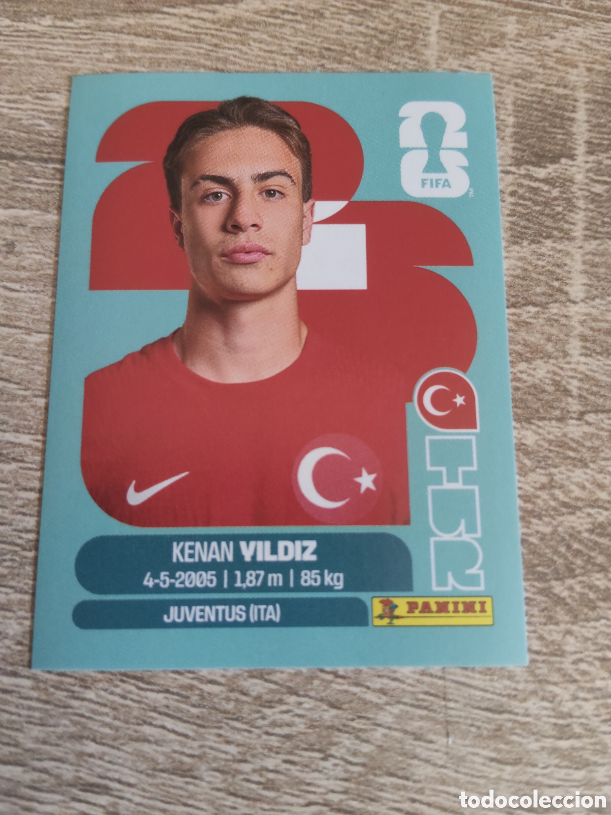 Cromos de F&uacute;tbol: Panini mundial 2026 TUR 20 Kenan Yildiz Turqu&iacute;a