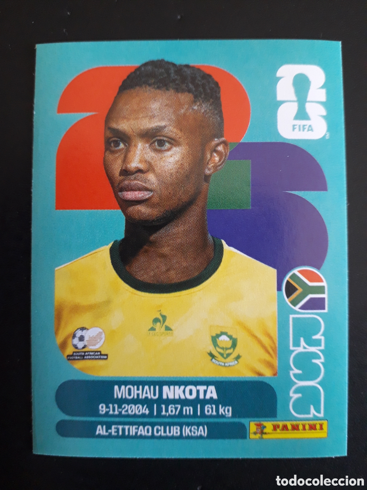 Cromos de F&uacute;tbol: NKOTA SUD&Aacute;FRICA RSA 19 MUNDIAL F&Uacute;TBOL 2026 FIFA WORLD CUP PANINI SIN PEGAR PEDIDO M&Iacute;NIMO 3&euro;