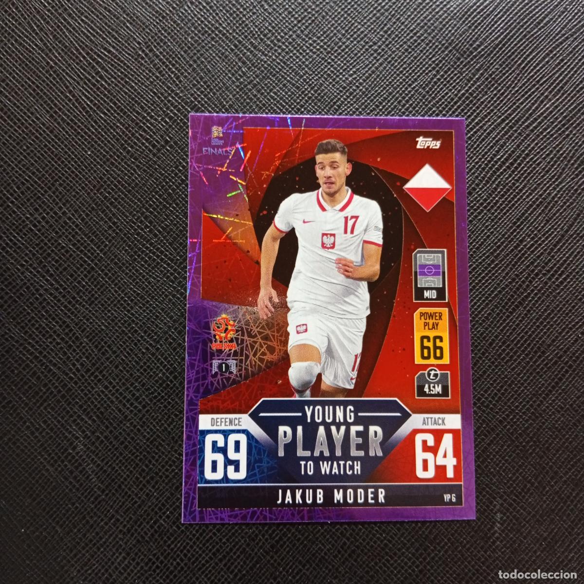 Cromos de F&uacute;tbol: JAKUB MODER POLONIA TOPPS MATCH ATTAX ROAD TO FINALS UEFA NATIONS LEAGUE 2022 - A82 PG10 PURPLE