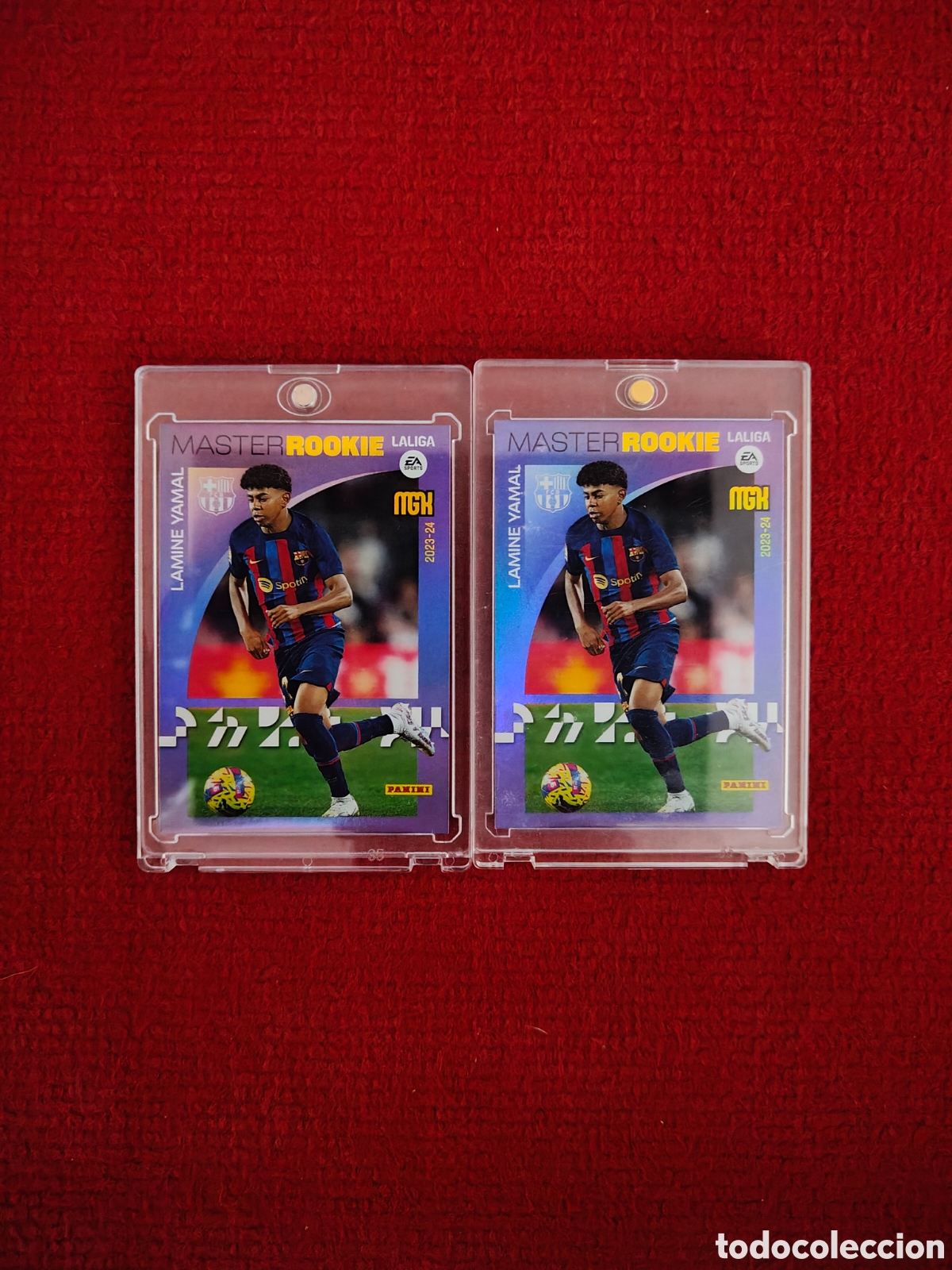 Cromos de F&uacute;tbol: 2x Lamine Yamal m&aacute;ster rookie RC #423 MGK 2023-24