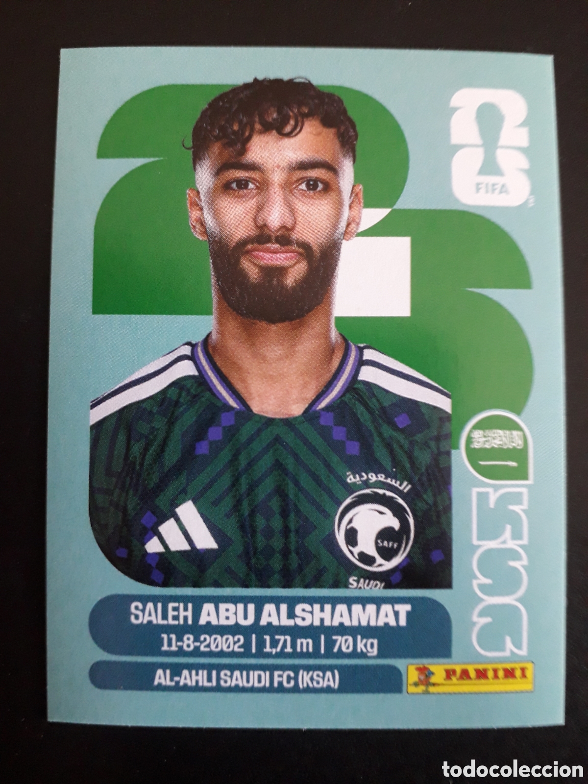 Cromos de F&uacute;tbol: ABU ALSHAMAT ARABIA SAUD&Iacute; KSA 14 MUNDIAL F&Uacute;TBOL 2026 FIFA WORLD CUP PANINI SIN PEG PEDIDO M&Iacute;NIMO 3&euro;.