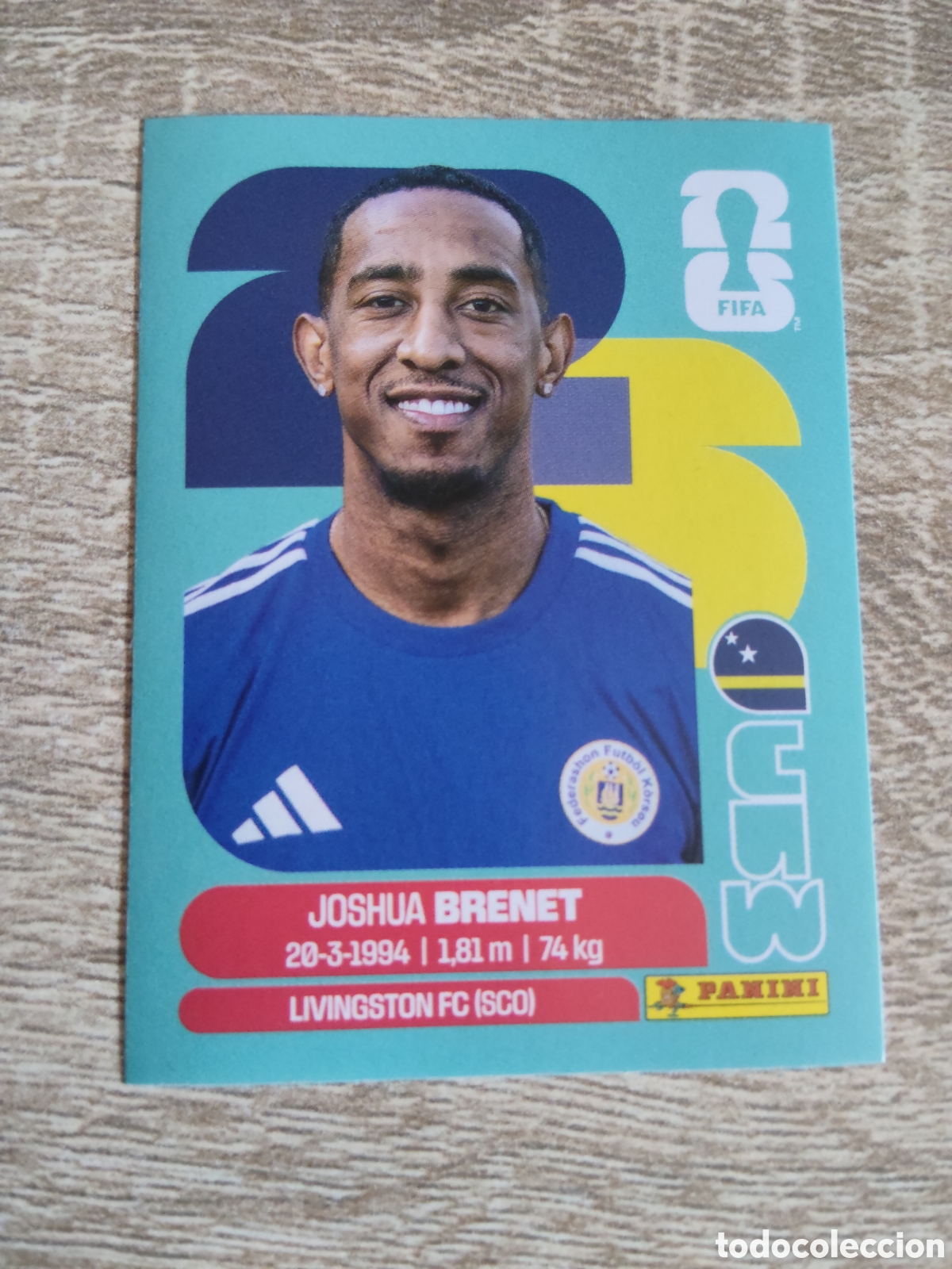 Cromos de F&uacute;tbol: Panini mundial 2016 CUW 6 Joshua Brenet Curazao/Cura&ccedil;ao