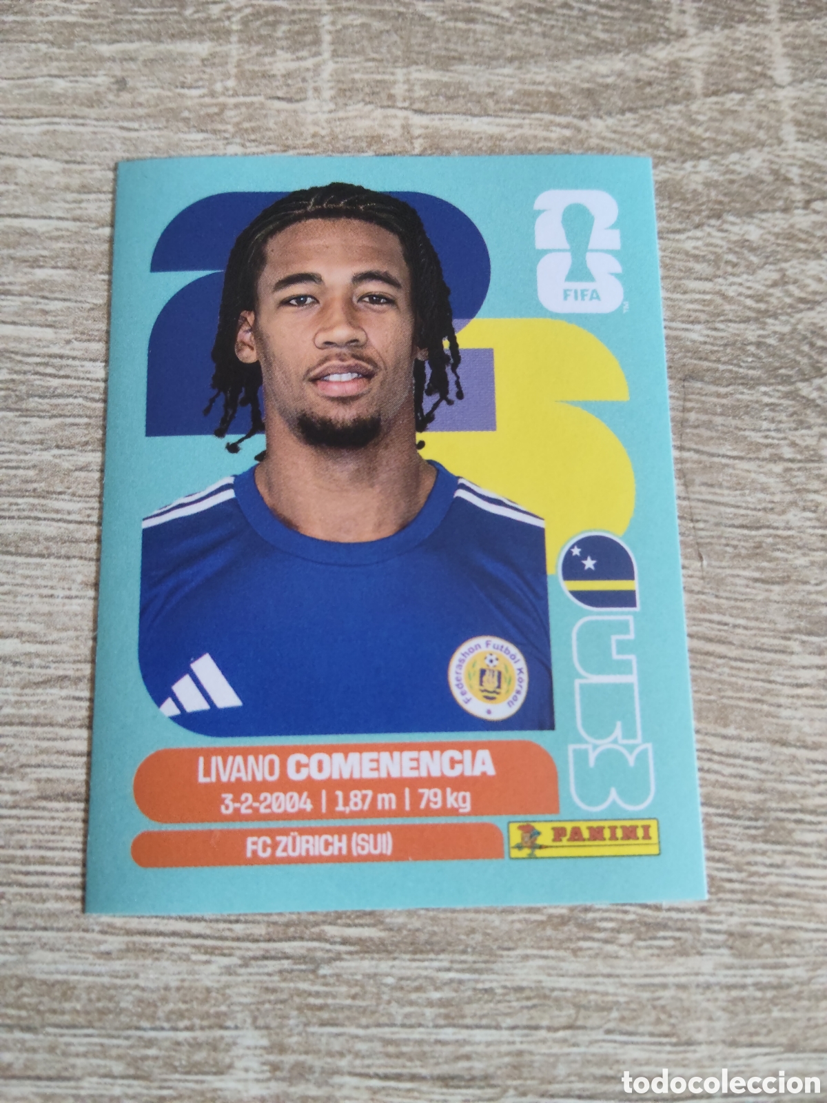 Cromos de F&uacute;tbol: Panini mundial 2026 CUW 9 Livano Comenencia Cura&ccedil;ao/Curazao