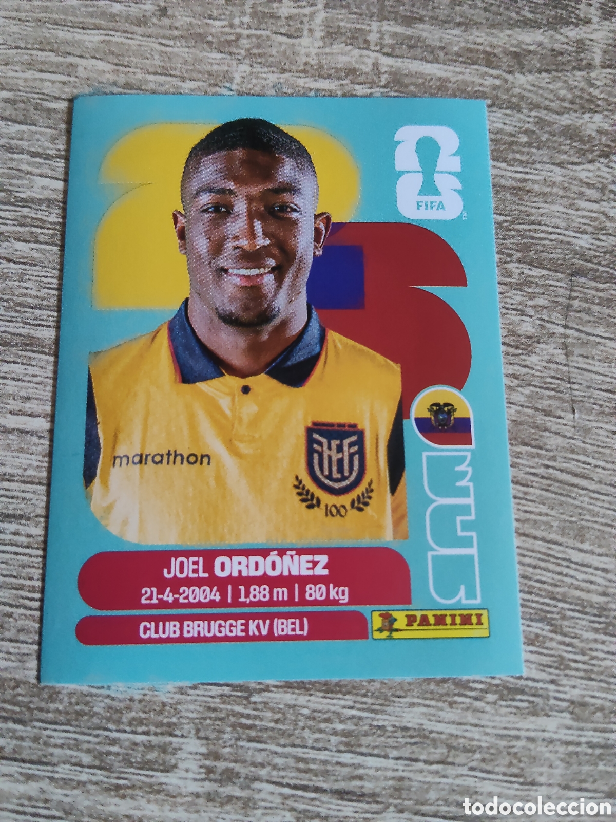 Fu&szlig;ball-Sticker: Panini mundial 2026 ECU 8 Joel Ord&oacute;&ntilde;ez Ecuador