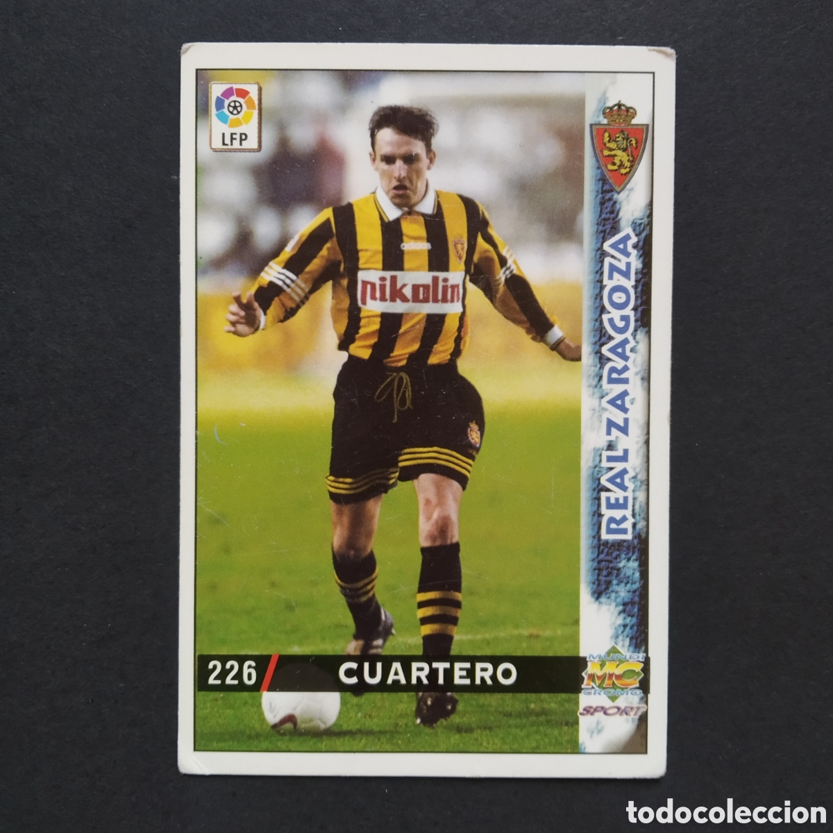 Football Stickers: CROMO - N&ordm; 0226 - CUARTERO - REAL ZARAGOZA - LAS FICHAS DE LA LIGA 98-99 (1998 / 1999) - MUNDICROMO