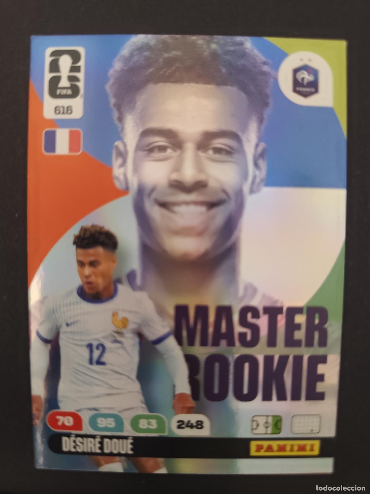 Cromos de F&uacute;tbol: 616 DESIR&Eacute; DOU&Eacute; FRANCIA MASTER ROOKIE ADRENALYN MUNDIAL FIFA WORLD CUP 2026 PANINI