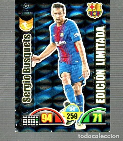 Cromos de Futebol: CALENDARIO DEL A&Ntilde;O 2017 / 18 DE CASA XL ADRENALYN DE PANINI N&ordm;366 DEL BARCELONA SERGIO BUSQUETS