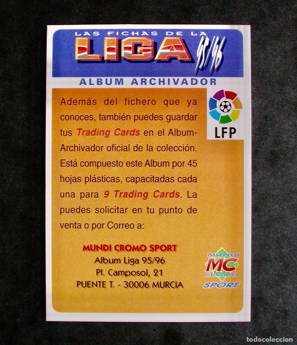 Cromos de F&uacute;tbol: BONO &Aacute;LBUM ARCHIVADOR DE LAS FICHAS DE LA LIGA DE MUNDICROMO 95-96