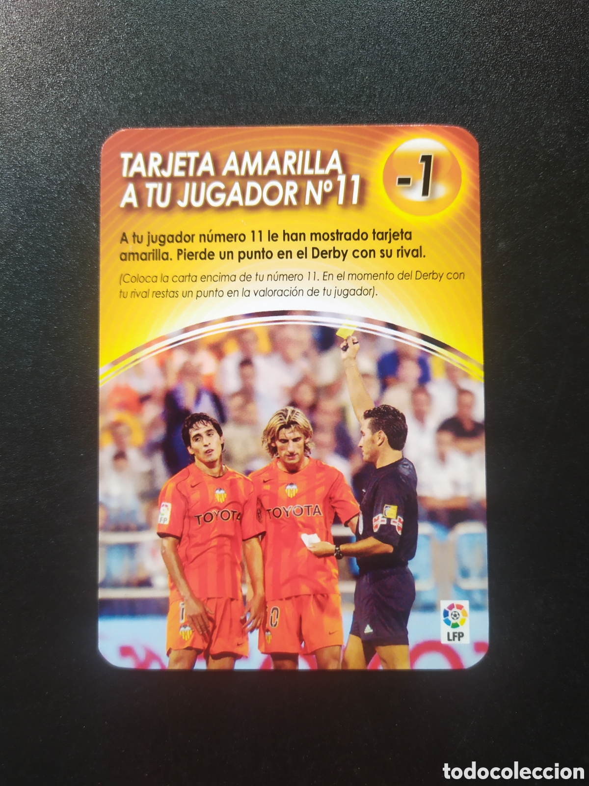 Cromos de F&uacute;tbol: Derby total 2004 2005 04 05 panini Tarjeta amarilla a tu jugador n&deg; 11 Vicente Angulo Valencia