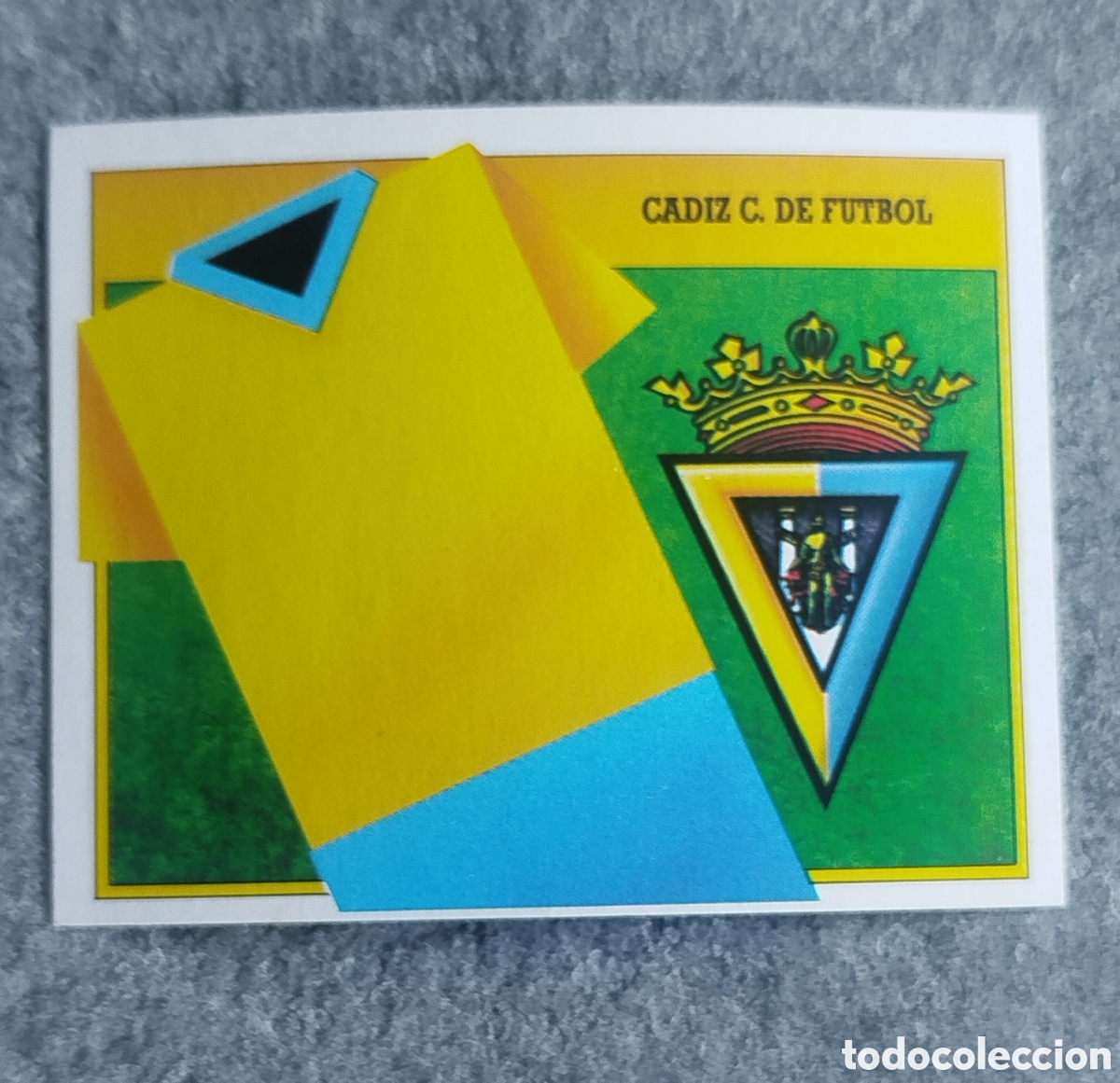 Football Stickers: ESCUDO C&Aacute;DIZ CLUB DE F&Uacute;TBOL LIGA 91 92 1991 1992 EDICIONES ESTE SIN PEGAR NUNCA PEGADO CARTON CROMO