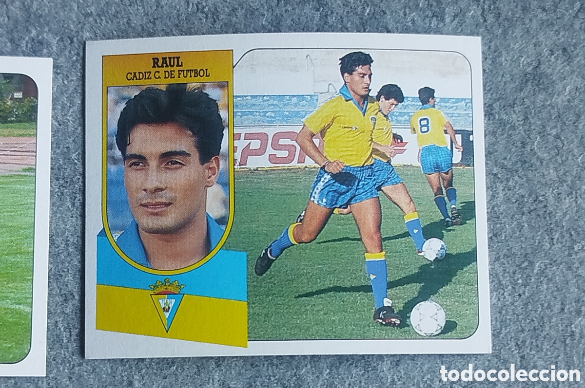 Football Stickers: RA&Uacute;L C&Aacute;DIZ CLUB DE F&Uacute;TBOL LIGA 91 92 1991 1992 EDICIONES ESTE SIN PEGAR NUNCA PEGADO CARTON CROMO