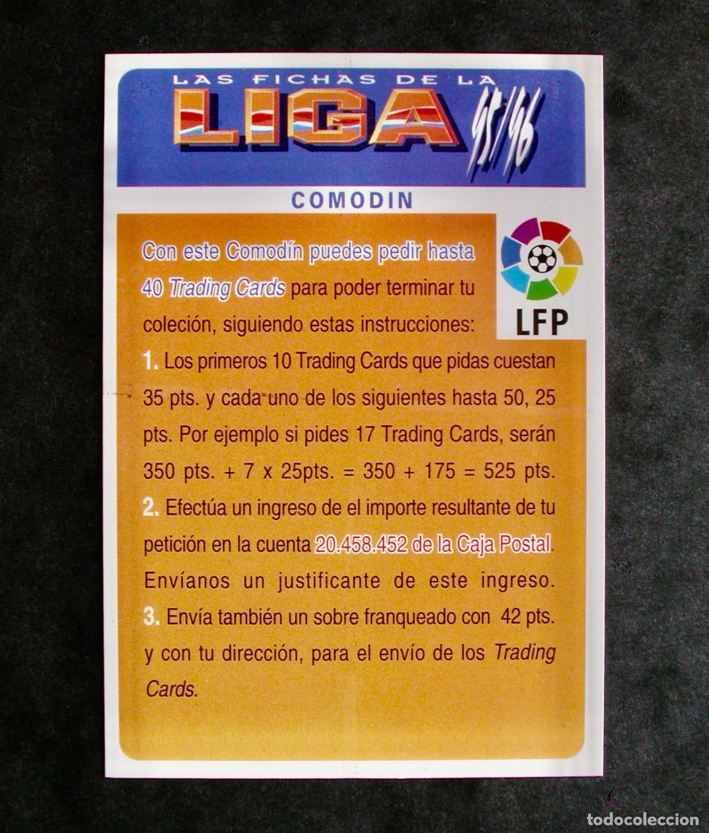 Cromos de F&uacute;tbol: COMOD&Iacute;N ERROR DE LAS FICHAS DE LA LIGA DE MUNDICROMO 95-96
