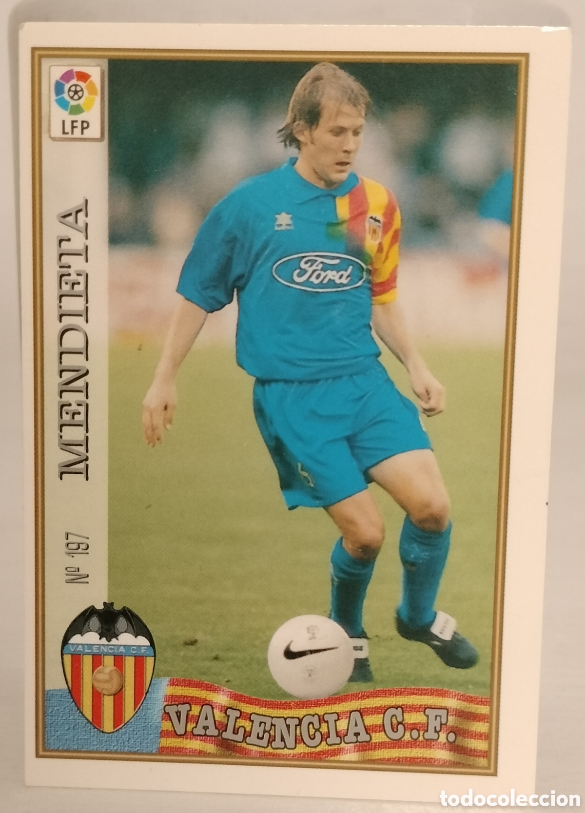 Fu&szlig;ball-Sticker: Mendieta Valencia C F 96-97