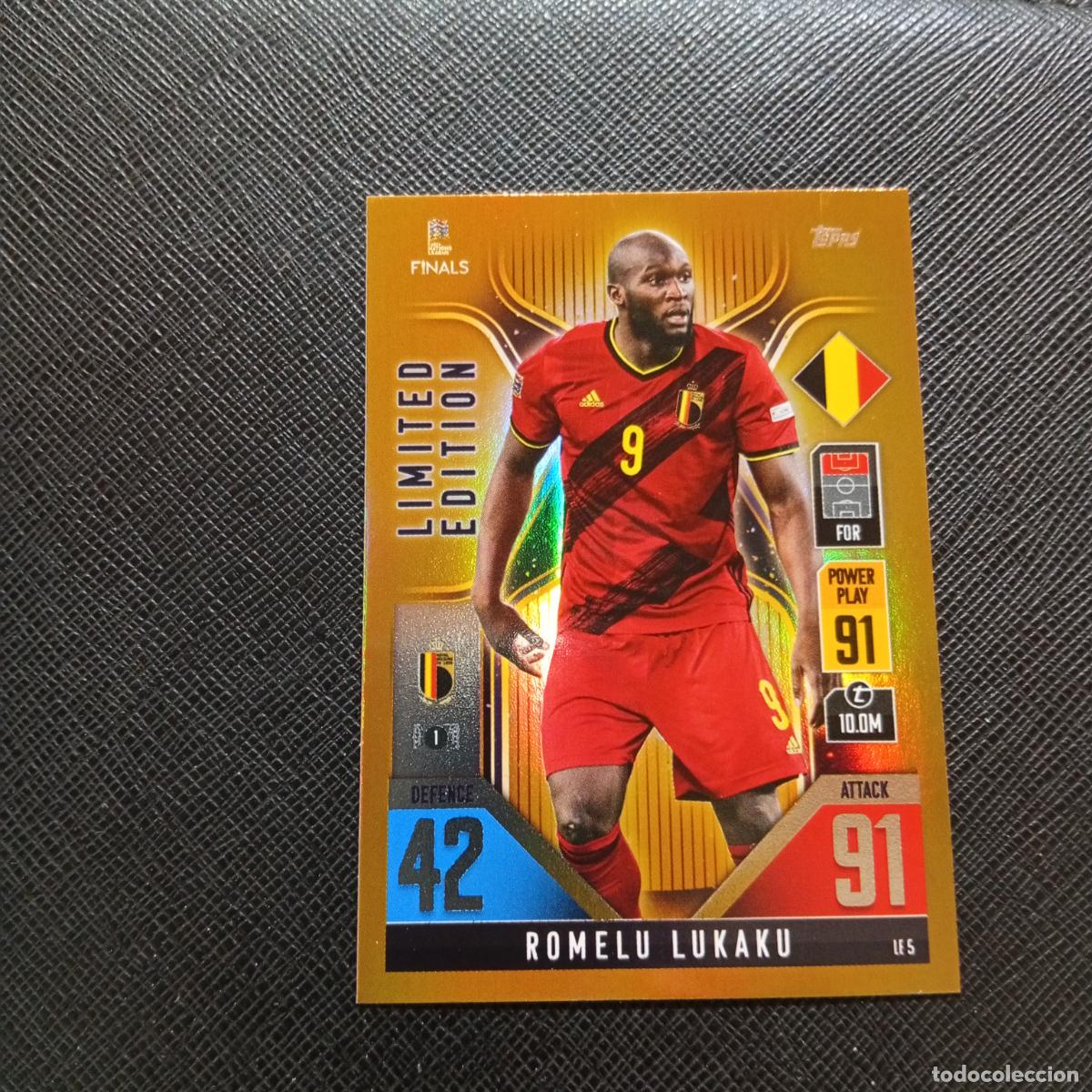 Cromos de F&uacute;tbol: LUKAKU BELGICA TOPPS MATCH ATTAX ROAD TO FINALS UEFA NATIONS LEAGUE 2022 - A82 PG55 LIMITED EDITION