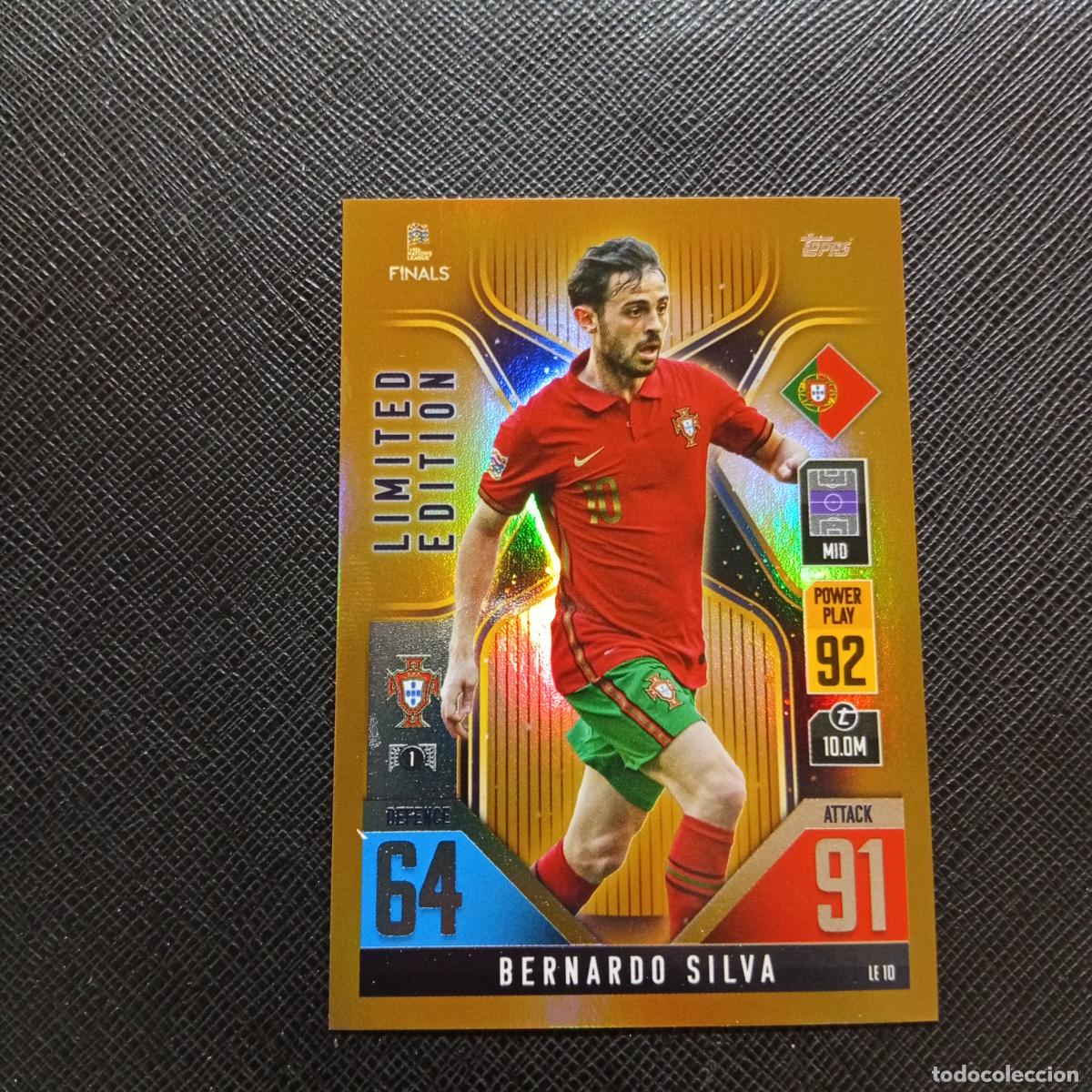 Cromos de F&uacute;tbol: BERNADO SILVA TOPPS MATCH ATTAX ROAD TO FINALS UEFA NATIONS LEAGUE 2022 - A82 PG64 LIMITED EDITION