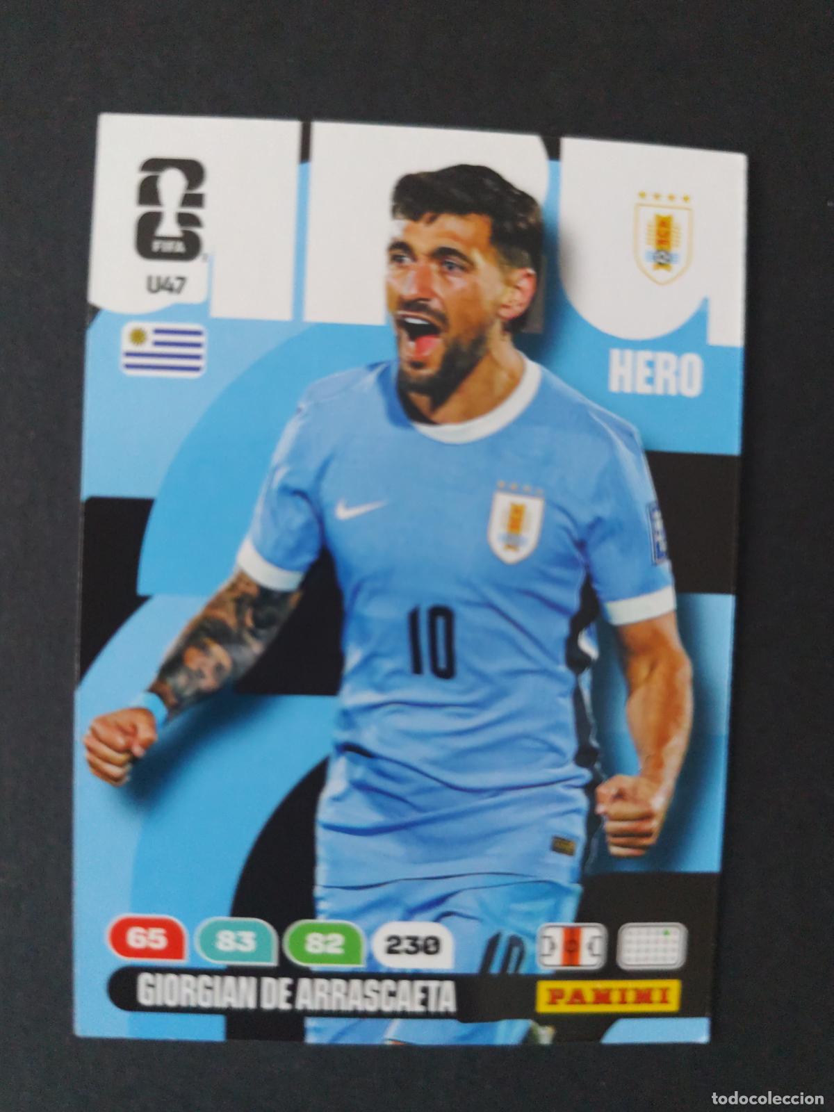 Figurine di Calcio: U47 GIORGIAN DE ARRASCAETA ACTUALIZACI&Oacute;N UPDATE URUGUAY ADRENALYN MUNDIAL FIFA WORLD CUP 2026 PANINI