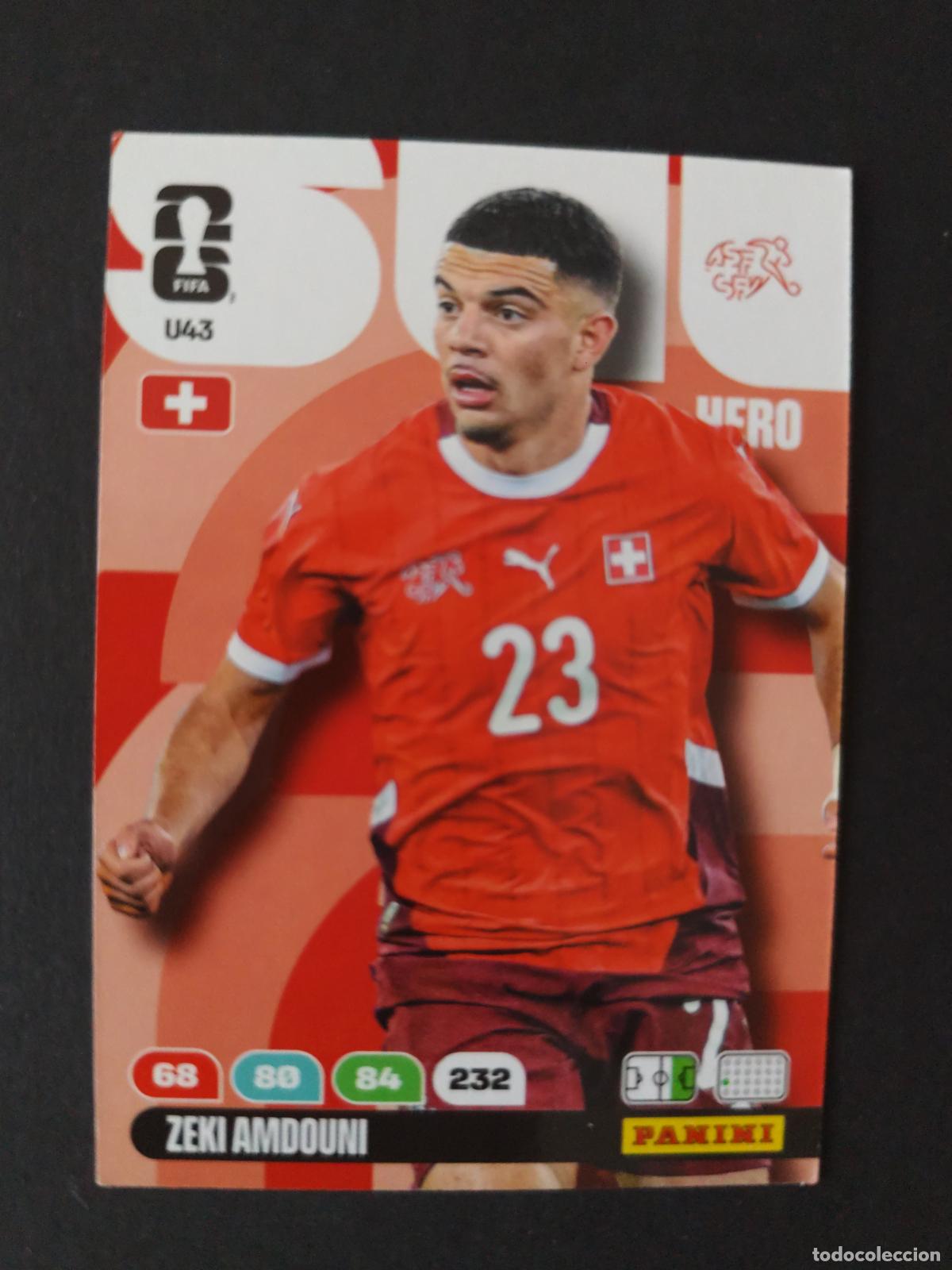 Figurine di Calcio: U43 ZEKI AMDOUNI ACTUALIZACI&Oacute;N UPDATE SUIZA ADRENALYN MUNDIAL FIFA WORLD CUP 2026 PANINI